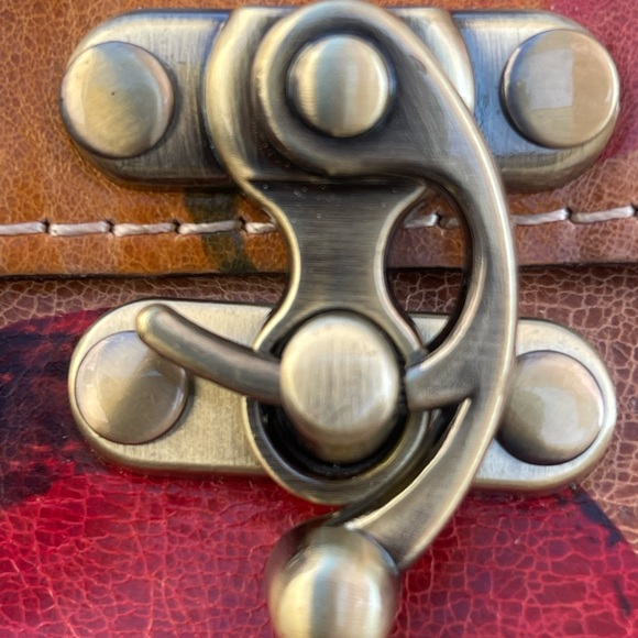 Patricia Nash Leather Leandra Flap Crossbody Multi Floral Spring - Picture 10 of 15